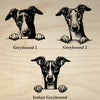 Greyhound Peeking Dog Clock – Personalized Dog Wall Clock Gift | DogPound Creations - DogPound Creations