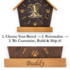 Greyhound Peeking Dog Clock – Personalized Dog Wall Clock Gift | DogPound Creations - DogPound Creations