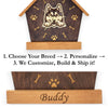 Husky Peeking Dog Clock – Personalized Dog Wall Clock Gift | DogPound Creations - DogPound Creations
