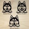 Husky Peeking Dog Clock – Personalized Dog Wall Clock Gift | DogPound Creations - DogPound Creations