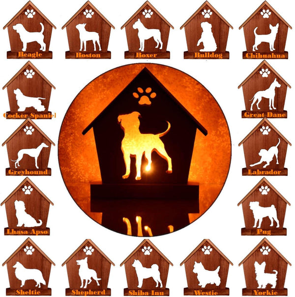 Popular Breed Personalized Tealight Holder | Pet Memorial & Dog Lover Gift | 16 Silhouettes Available