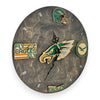 Philadelphia Football Wall Clock – Green & Silver Epoxy Art | Fan Gift, Man Cave Decor