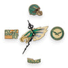 Philadelphia Football Wall Clock – Green & Silver Epoxy Art | Fan Gift, Man Cave Decor
