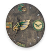 Philadelphia Football Wall Clock – Green & Silver Epoxy Art | Fan Gift, Man Cave Decor