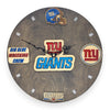 New York Football Wall Clock – Red & Blue Epoxy Art | Fan Gift, Man Cave Decor