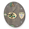 New York Football Wall Clock – Green & White Epoxy Art | Fan Gift, Man Cave Decor