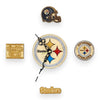 Pittsburgh Football Wall Clock – Black & Gold Epoxy Art | Fan Gift, Man Cave Decor
