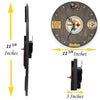 Pittsburgh Football Wall Clock – Black & Gold Epoxy Art | Fan Gift, Man Cave Decor