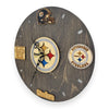 Pittsburgh Football Wall Clock – Black & Gold Epoxy Art | Fan Gift, Man Cave Decor