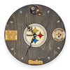 Pittsburgh Football Wall Clock – Black & Gold Epoxy Art | Fan Gift, Man Cave Decor