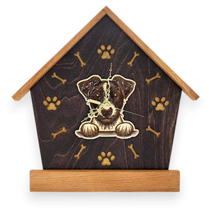 Jack Russell Peeking Dog Clock – Personalized Dog Wall Clock Gift | DogPound Creations (Copy) - DogPound Creations
