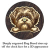 Lhasa Apso Peeking Dog Clock – Personalized Dog Wall Clock Gift | DogPound Creations - DogPound Creations
