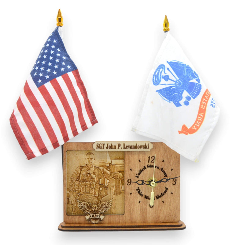 Military Tribute Desk Clock