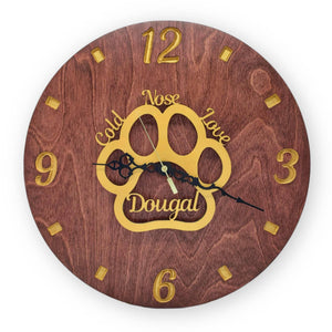 Playful Pet Tribute with Heartfelt Quote Personalized Wall Clock | Pet Lovers Gift | DogPound Creations - DogPound Creations