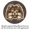 Pomeranian Peeking Dog Clock – Personalized Dog Wall Clock Gift | DogPound Creations - DogPound Creations