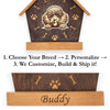 Poodle Peeking Dog Clock – Personalized Dog Wall Clock Gift | DogPound Creations - DogPound Creations