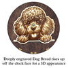 Poodle Peeking Dog Clock – Personalized Dog Wall Clock Gift | DogPound Creations - DogPound Creations