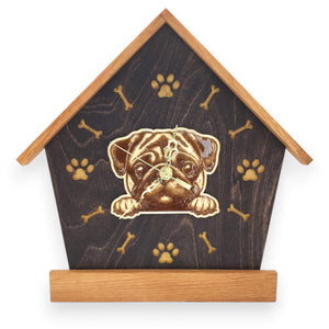 Pug Peeking Dog Clock – Personalized Dog Wall Clock Gift | DogPound Creations - DogPound Creations