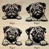 Pug Peeking Dog Clock – Personalized Dog Wall Clock Gift | DogPound Creations - DogPound Creations