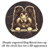 Sheltie Peeking Dog Clock – Personalized Dog Wall Clock Gift | DogPound Creations - DogPound Creations