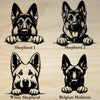 Shepherd Peeking Dog Clock – Personalized Dog Wall Clock Gift | DogPound Creations - DogPound Creations