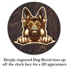 Shepherd Peeking Dog Clock – Personalized Dog Wall Clock Gift | DogPound Creations - DogPound Creations