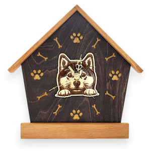 Shiba Inu Peeking Dog Clock – Personalized Dog Wall Clock Gift | DogPound Creations - DogPound Creations