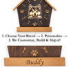 Shiba Inu Peeking Dog Clock – Personalized Dog Wall Clock Gift | DogPound Creations - DogPound Creations