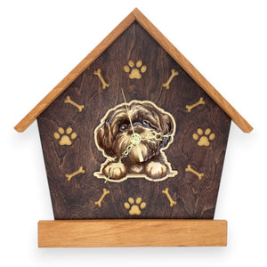 Shih Tzu Peeking Dog Clock – Personalized Dog Wall Clock Gift | DogPound Creations - DogPound Creations