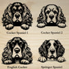 Spaniel Peeking Dog Clock – Personalized Dog Wall Clock Gift | DogPound Creations - DogPound Creations
