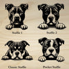 Staffie Peeking Dog Clock – Personalized Dog Wall Clock Gift | DogPound Creations - DogPound Creations
