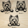 Westie Peeking Dog Clock – Personalized Dog Wall Clock Gift | DogPound Creations - DogPound Creations