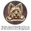 Westie Peeking Dog Clock – Personalized Dog Wall Clock Gift | DogPound Creations - DogPound Creations