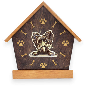 Yorkie Peeking Dog Clock – Personalized Dog Wall Clock Gift | DogPound Creations - DogPound Creations