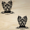 Yorkie Peeking Dog Clock – Personalized Dog Wall Clock Gift | DogPound Creations - DogPound Creations