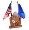 AIR FORCE Insignia Desk Set • Personalized Gift for Veteran Airmen - DogPound Creations