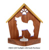 AKITA Personalized Dog Memorial | Doghouse LED Tealight - DogPound Creations