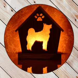 AKITA Personalized Dog Memorial | Doghouse LED Tealight - DogPound Creations