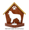 BORDER COLLIE Personalized Dog Memorial Gift | Doghouse LED Tealight - DogPound Creations
