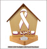 Cancer Awareness Ribbon Tealight Candle Holder - Survivor Gift Inspirational Hope message - DogPound Creations