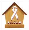 Cancer Awareness Ribbon Tealight Holder - Survivor Faith Inspirational Message - DogPound Creations