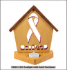 Cancer Awareness Ribbon Tealight Holder - Survivor Faith Inspirational Message - DogPound Creations