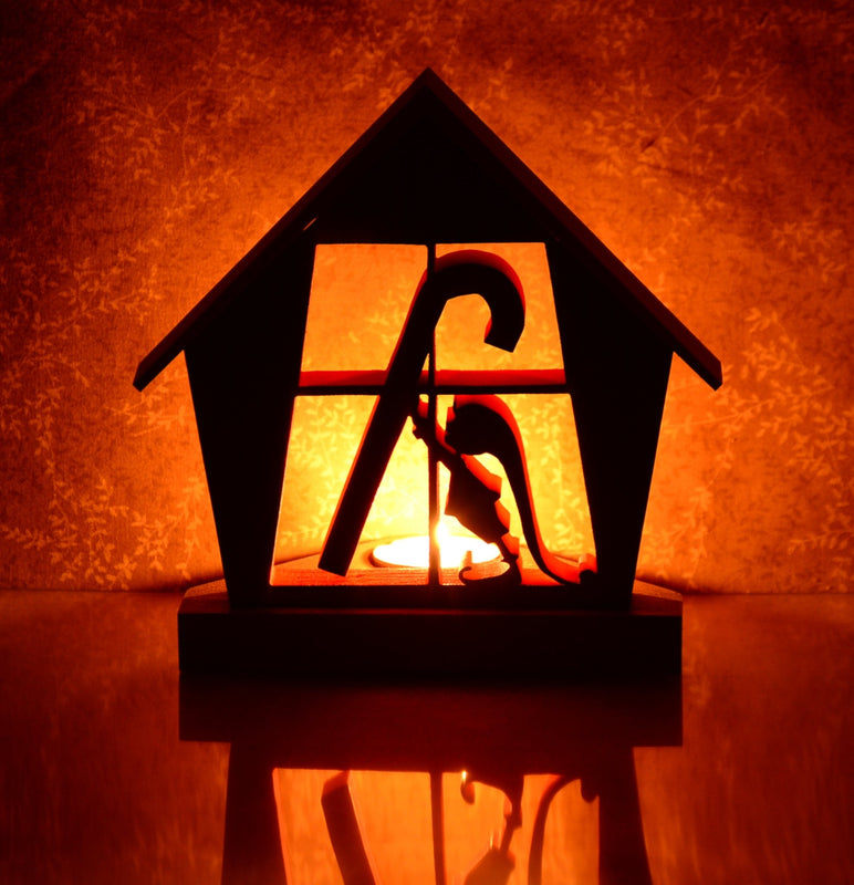CANDY SHOP at Santa's Village Holiday Keepsake Tealight Candle Holder - Unique Christmas Home Decor Gift