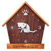 Cat Lover Personalized Wall Clock | Cat Cleaning Silhouette - DogPound Creations