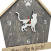 Cat Lover Personalized Wall Clock | Cat Standing Silhouette - DogPound Creations