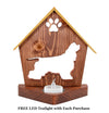 COCKER SPANIEL Personalized Dog Memorial Gift | Doghouse LED Tealight - DogPound Creations