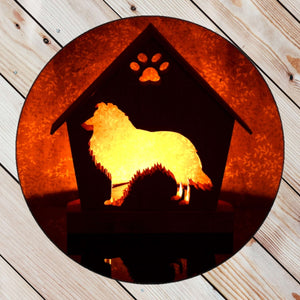 COLLIE Personalized Dog Memorial Gift | Doghouse LED Tealight - DogPound Creations