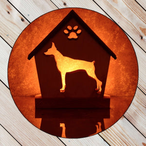 DOBERMAN Personalized Dog Memorial Gift | Doghouse LED Tealight - DogPound Creations