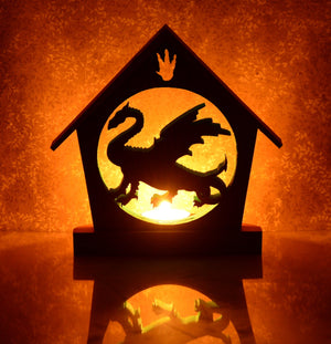 Dragon Tealight Candle Holder - Unique Fantasy Dragon Home Décor - DogPound Creations