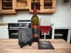 Engraved "Drink Wine, Rescue Dogs" Slate Coaster Sets - DogPound Creations